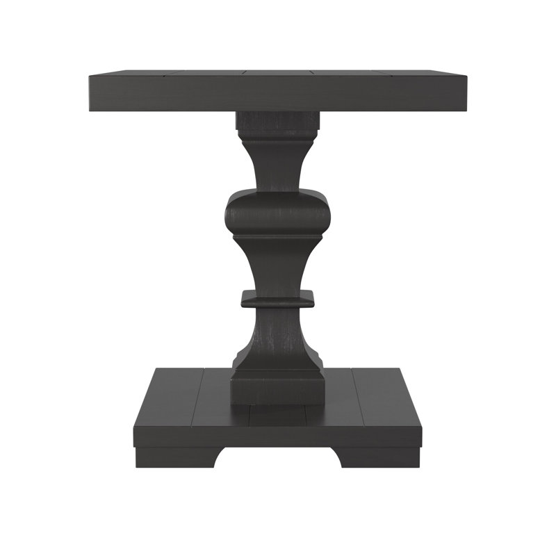 Saralou Solid Wood Top End Table, Ebony Brown