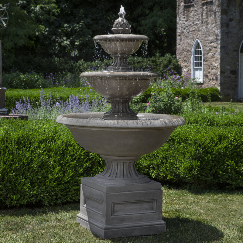 Fonthill Hand Crafted Weather Resistant Floor Fountain, Alpine Stone