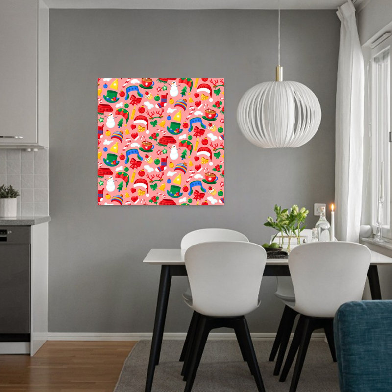 «Joyful Winter», impression d'art traditionnel d'hiver, H 32 po x l 32 po