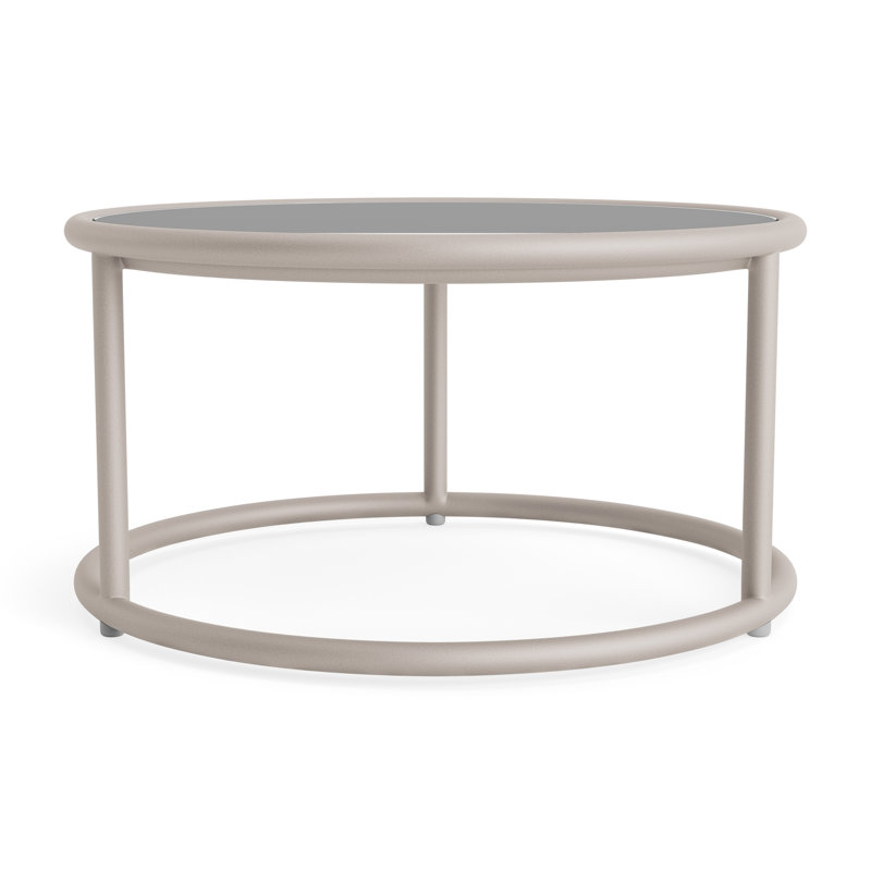 Walter Lamb Outdoor Round Side Table, Dove Smooth
