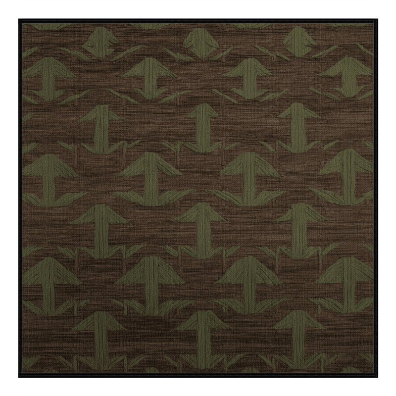Tapis brun treillis lavable à la machine