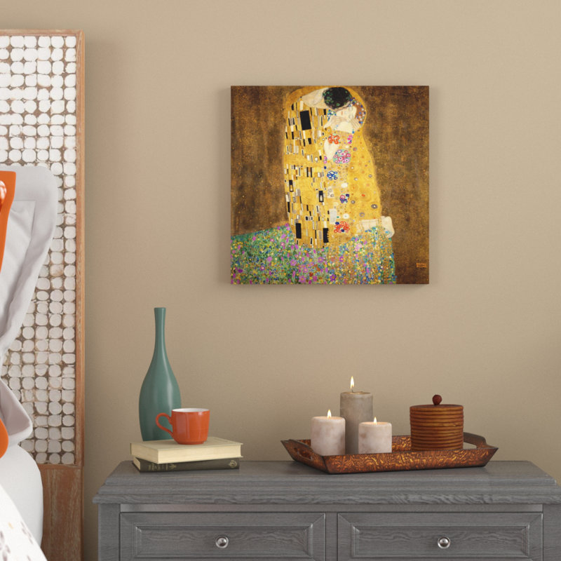 «The Kiss, 19078», reproduction d'art sur toile, H 14 po x l 14 po