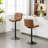 Double-Layer Upholstered Swivel Adjustable Height Bar Stool Counter Stool (Set of 2)-2069916368-2069916371