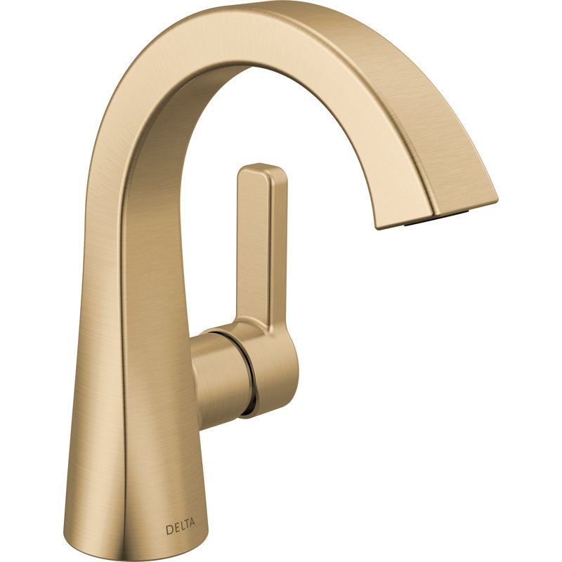 Single Handle Bathroom Faucet, Champagne Bronze