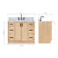 Meuble-lavabo ovale simple 43 po avec comptoir en marbre de Carrare italien Ariel Kellie