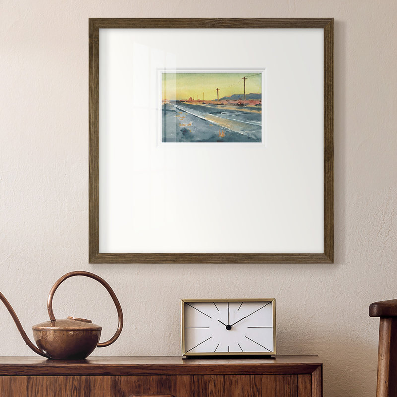 Yorkville Deserte Highway I, reproduction d'art encadrée, H 17 po x l 17 po x P 1,25 po