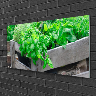 Floral Leaves - No Frame Print on Glass