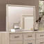 Huit tiroirs avec miroir en bois d'hévéa massif