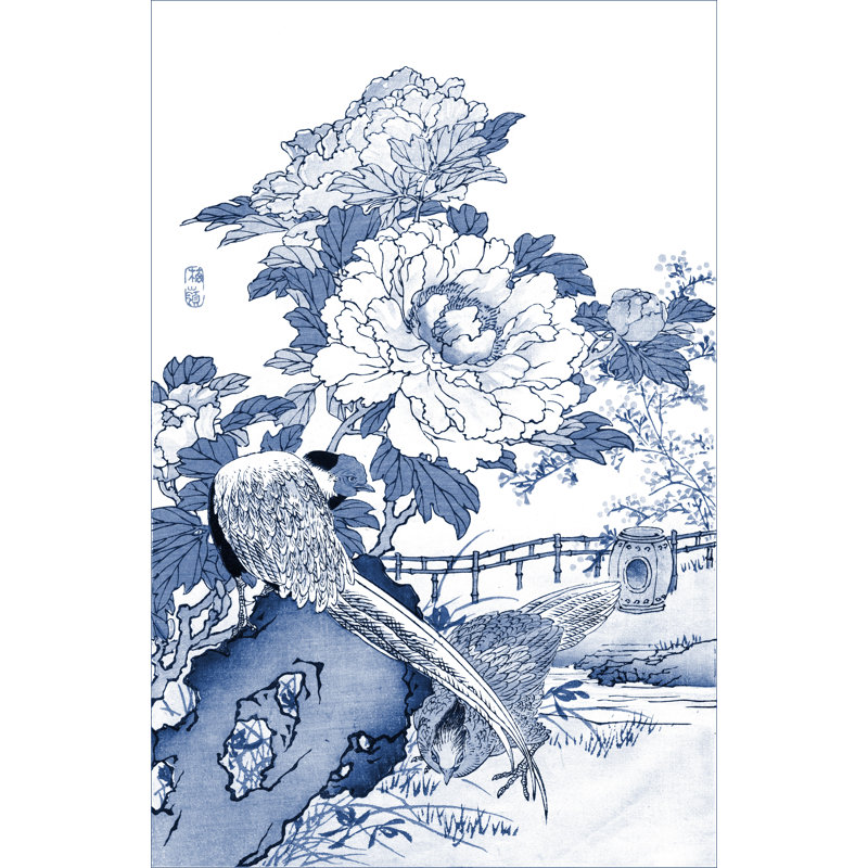 'Asian Garden II' - Painting Print, 46cm H x 30cm W, Wrapped Canvas