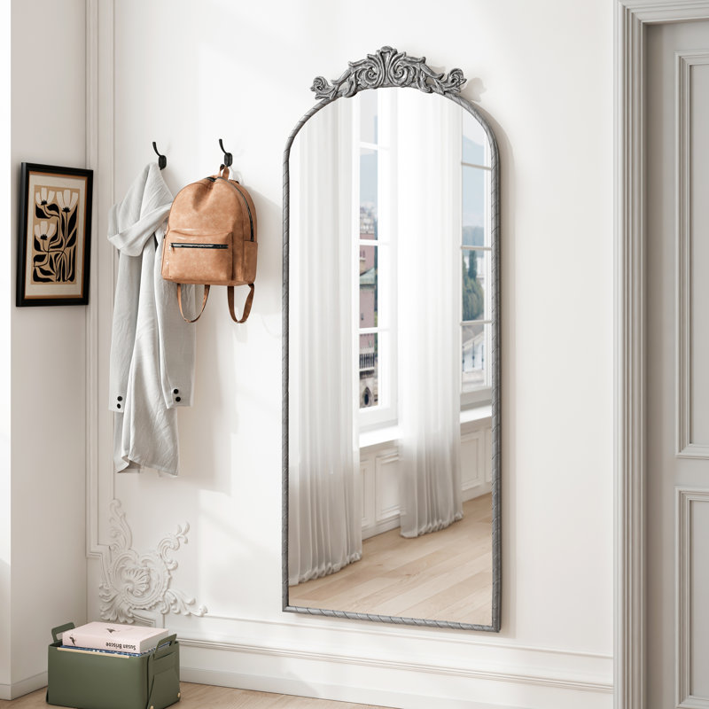 Miroir mural 58 po x 24 po, Argent antique