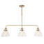 Anais 3-Light Linear Chandelier finished in Ant. Brass