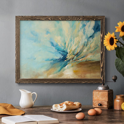 Bleu encadré sur toile