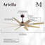 Ariella - Ventilateur de plafond à huit pales - DEL intégrée-103363387-103363382