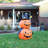 Double Jack-O'-Lantern with Witch Hat Inflatable