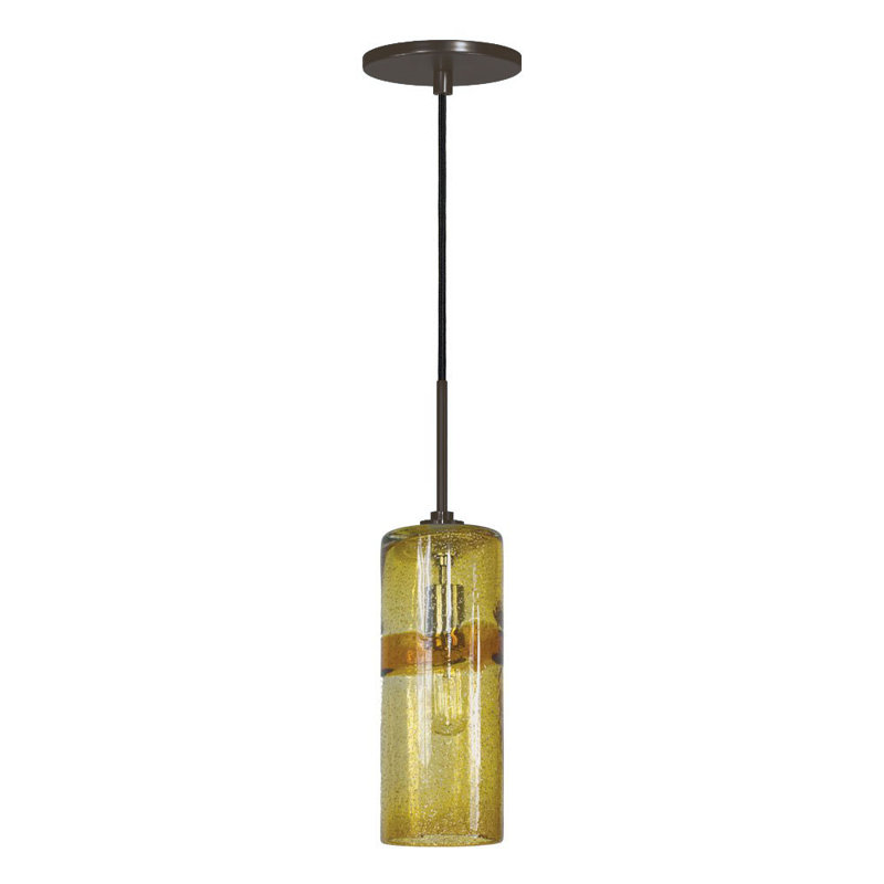EVISAGE VI 1 - Light Single Pendant, Amber, Bronze