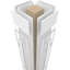 Carré Hastings non effilé avec colonne standard capitonnée et base standard-70786138