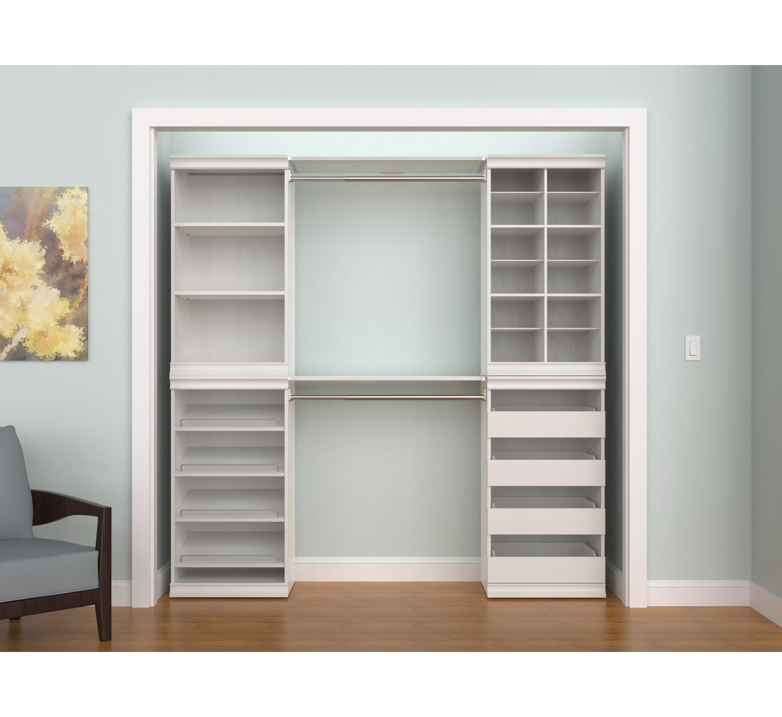 Modular Storage Closet System, White