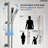 Pressure Balanced Complete Shower System, 10" Rain Shower Head with Handheld Spray, Slide Bar-89090875