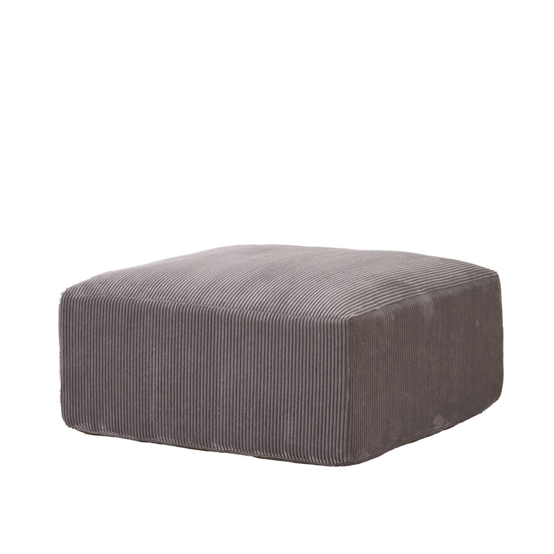 Canapé modulaire Boneless pour le salon (avec repose-pieds seulement), Gris