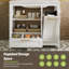 Meuble-lavabo 36 po avec plateau en céramique, armoire de rangement avec tiroir et panier à linge inclinable -1464606335