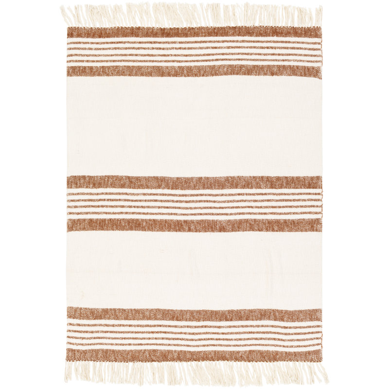Sully Throw, Burnt Orange/Cream