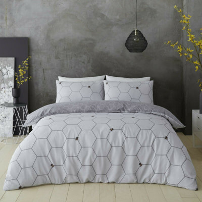  180 TC Reversible Duvet Cover Set