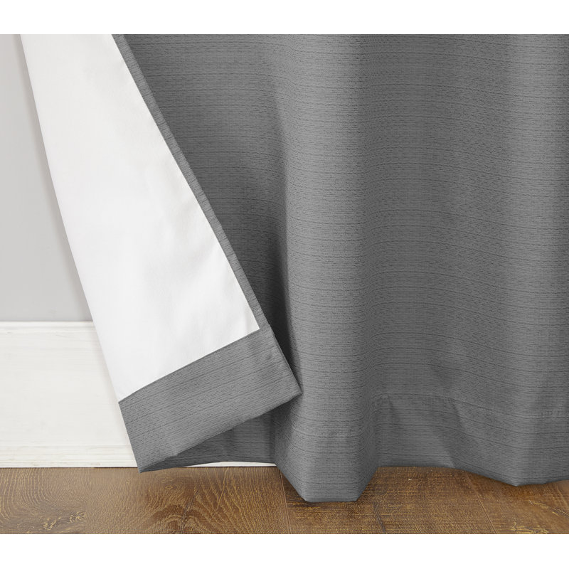 Sauers Thermal Insulated Room Darkening Grommet Curtain Panel, Gray, 40" W x 95" L