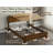 Farmhouse-Style King-Sized Bed Frame With A Headboard Storage Shelf. Wooden Platform Bed With LED Lights And A Charging Station. Rustic Brown Finish, No Box Spring Needed. Features A Noise-Free And Sturdy Structure.