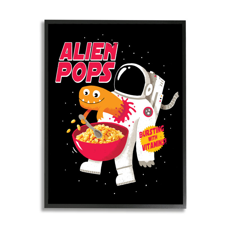 Céréales Alien Pops, L 11 po x H 11 po, Cadre noir
