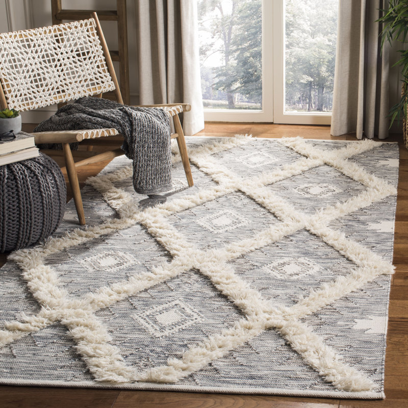 Jeniffer Geometric Wool Hand Woven 183cm X 274cm Area Rug