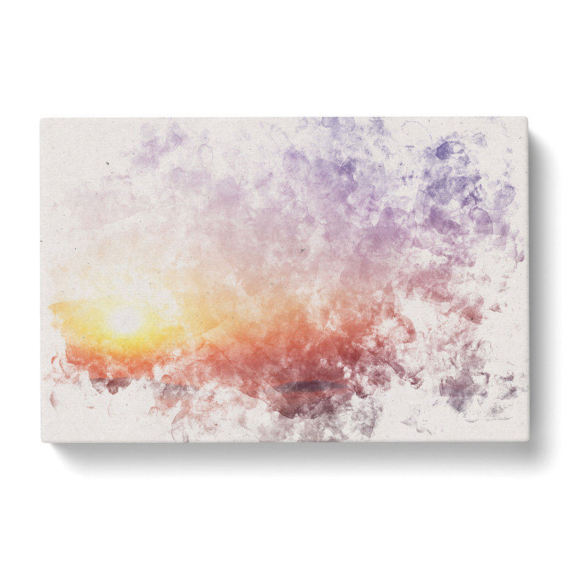 Sunrise Above The Mountains - Wrapped Canvas Print, 35cm H x 50cm W x 3cm D