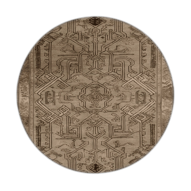 ArtDeco Gray Indoor and Outdoor Area Rug, Rectangle 5' x 7'