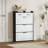 1250 Black Color Shoe Cabinet With 3 Doors 2 Drawers,PVC Door With Shape ,Large Space For Storage-416171834