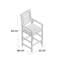 Tabouret 31,5 "avec coussin Gwenda-628421234-628421235