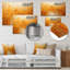 Amber Glow III - Abstrait paysage mural en métal, salon-1528500814