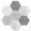 Solid Mixed Gray Hex 8" x 9" Cement Wall & Floor Tile