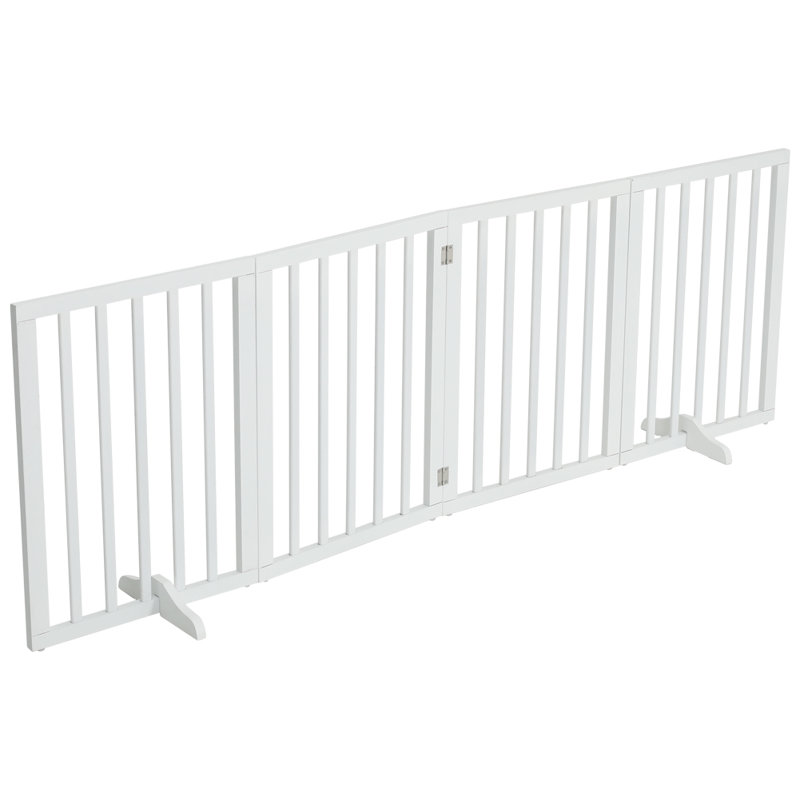 Wood Foldable Freestanding Pet Gate