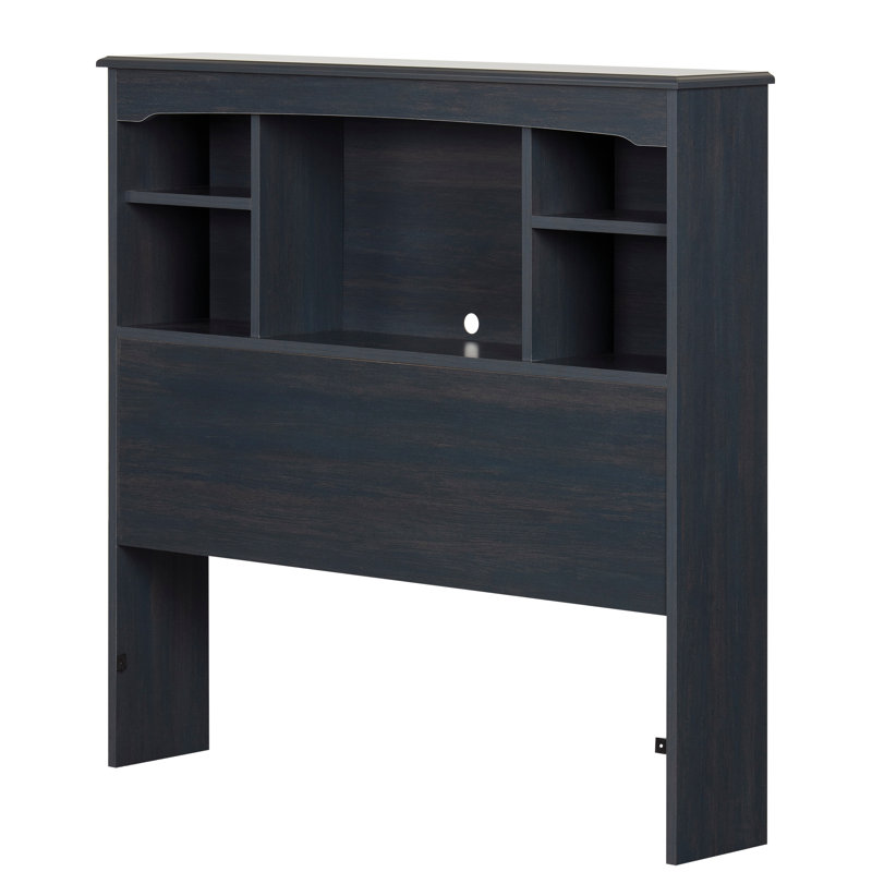 Navali Twin Bookcase Headboard, Blueberry