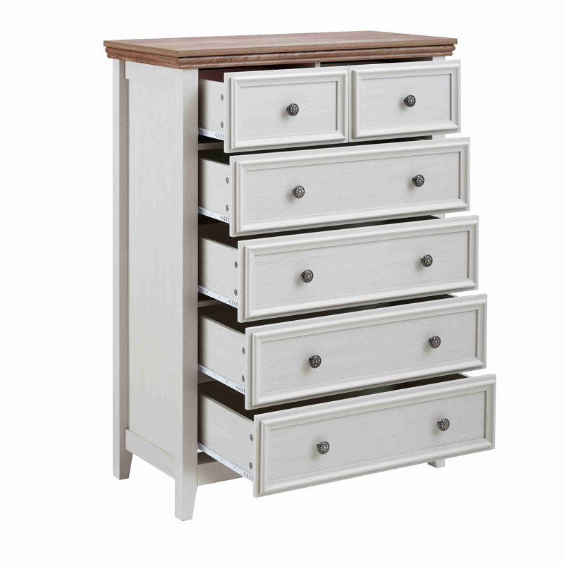 Commode moderne à 6 tiroirs, commode à tiroirs et rangement pour vêtements, armoire de rangement pour le salon, Beige/brun