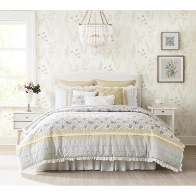 Édredon 9 pièces en coton jaune - taille très grand Dawn