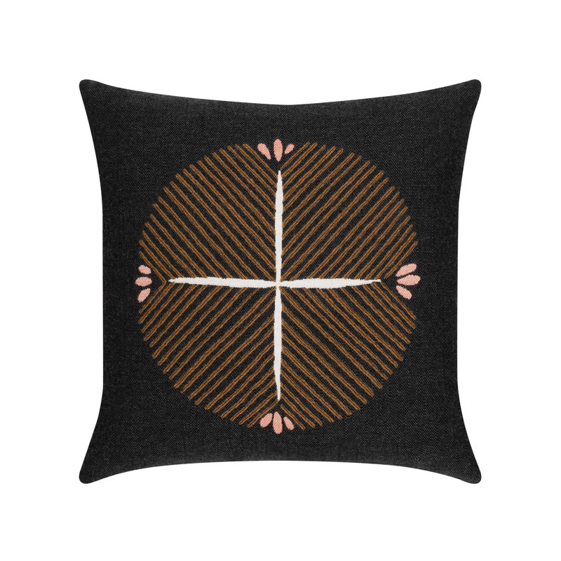 Direction Square Indoor/Outdoor Pillow Cover & Insert, Indigo, 20"H X 20"W