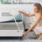 3 Inch Medium Firm Double-Layer Memory Foam Mattress Topper, Washable Zipper Cotton Cover With Adjustable Non-Slip Straps-1996001054