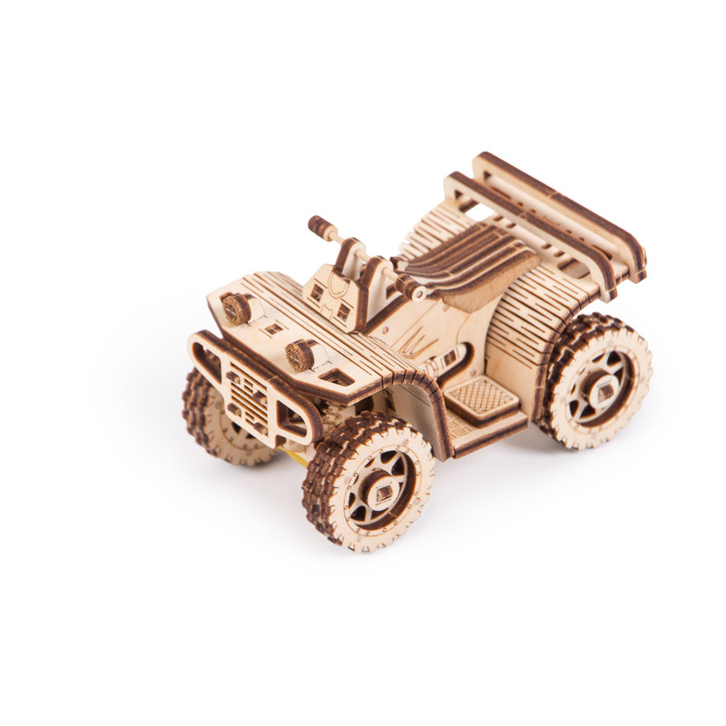 Wood Trick ATV Wooden 3D Model Model