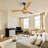 52'' Abs Ceiling Fan Light With Rattan Shade And Remote Control Included