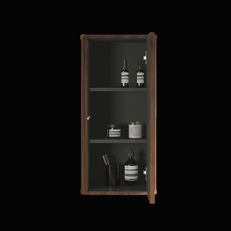 Armoire latérale flottante pour salle de bain flottante, armoire de rangement murale pour petits espaces, pré-assemblée, Brun
