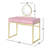 2 Drawers Vanity Desk With Mirror And Jewelry Tray,