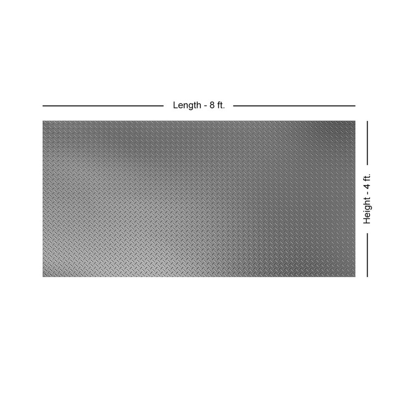 Diamant - étain artificiel 4 pi MirroFlex x 8 pi Panneaux de lambris à coller - 96 pieds carrés, Galvanisé