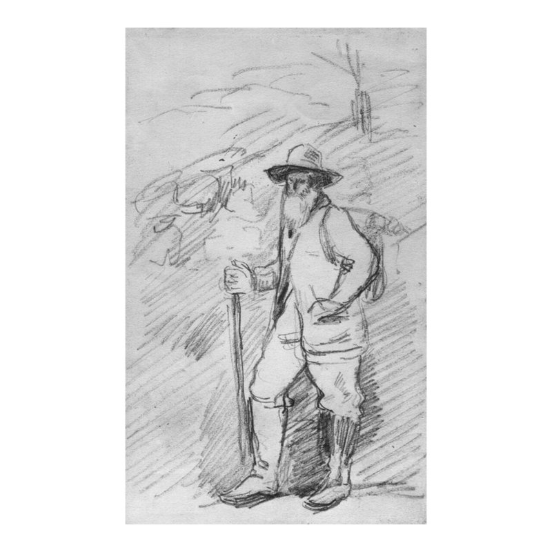 Camille Pissarro, Paul Cézanne, estampe numérique, H 20 po x l 16 po