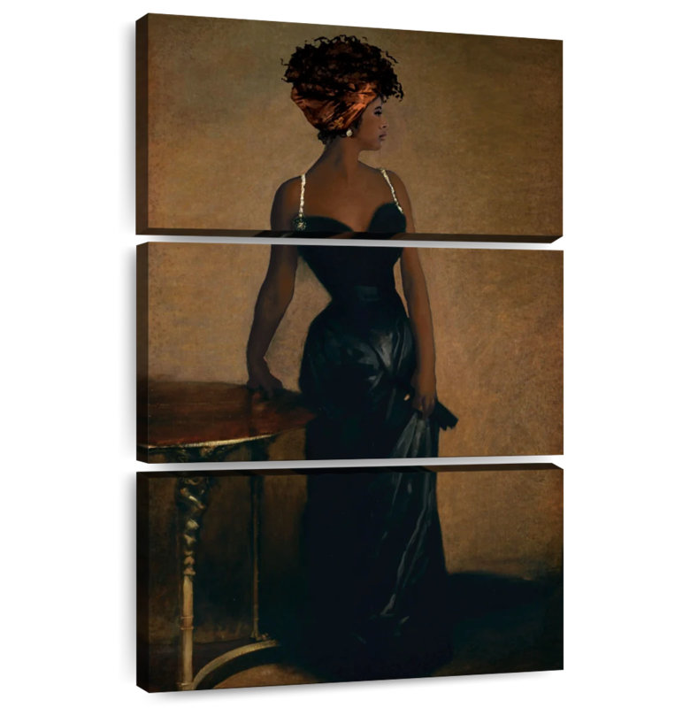 Navette d'inspiration afro-américaine inspirée de madame X, H 38 po x l 24 po