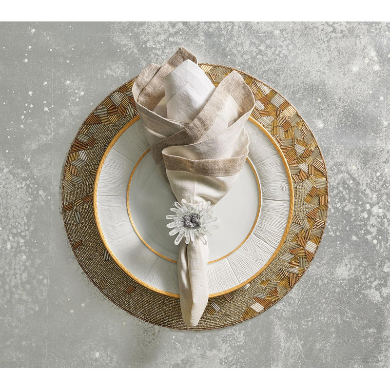 Dip Dye Linen Napkin, Natural/Gray